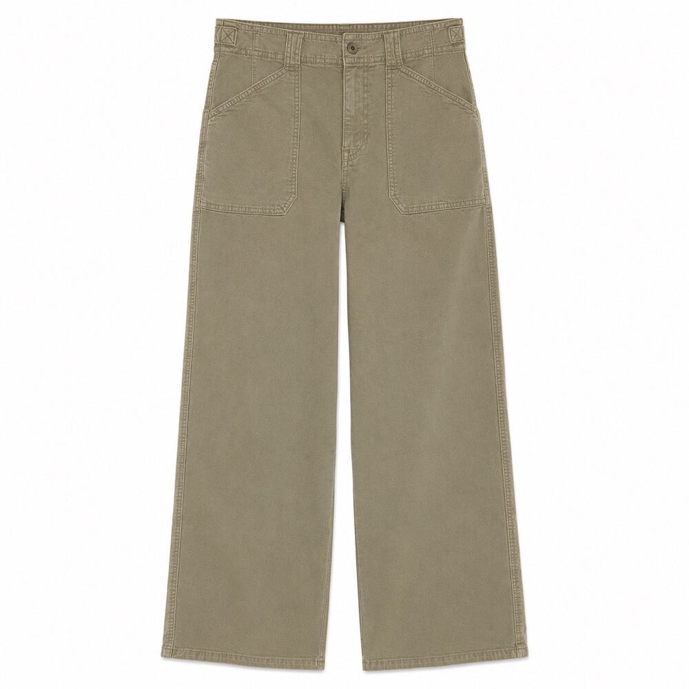 American Eagle Wide Leg Utility High Waist pants. Khaki color women 6